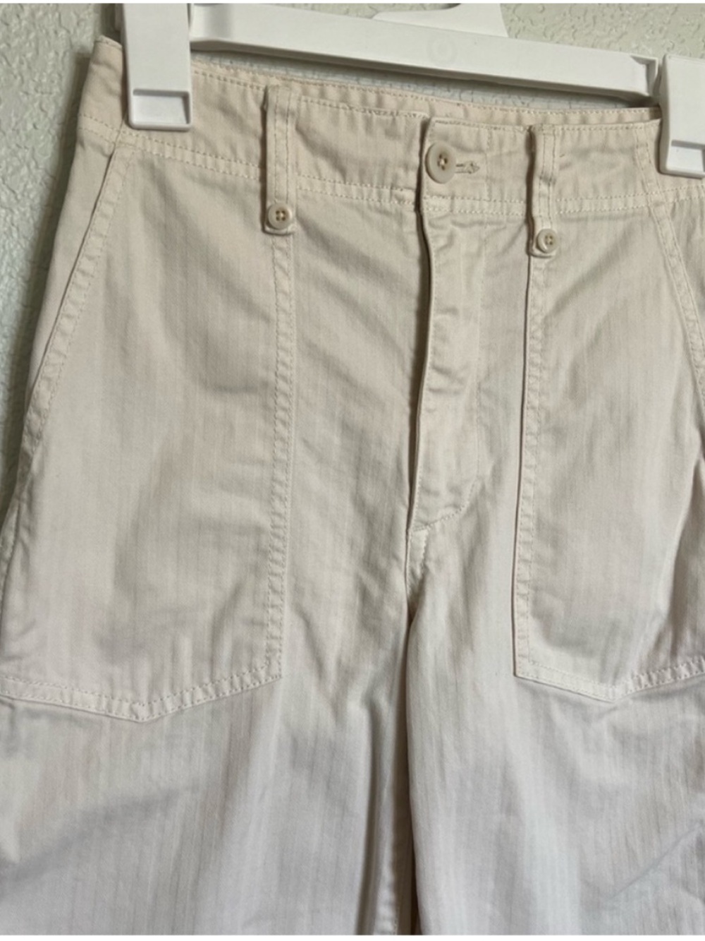 Madewell The Perfect Vintage Wide-Leg Pant Utility Edition Cream High Rise - Picture 5 of 11